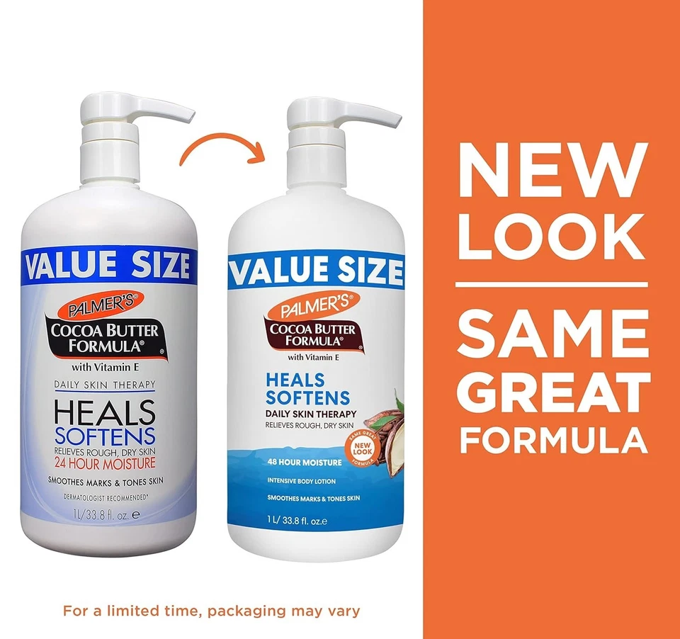 Fórmula de manteca de cacao Palmer's (33,8 oz., 2 paquetes) loción corporal diaria para terapia de la piel Foto 2 de 4