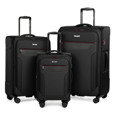 Softside Luggage Expandable Suitcase Set Upright Lightweight Luggage W/ TSA Lock