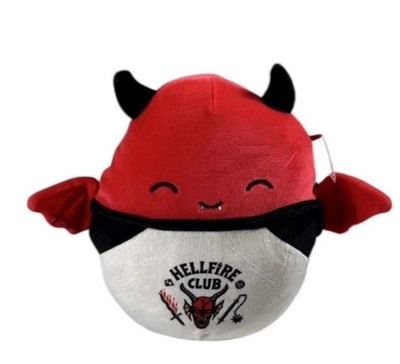Squishmallows Stranger Things ~Dante~the Red Bat Hellfire Club Tee 7-8  NWT VHF