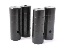 BMX Peg Set 14mm Rear 10mm (3/8") Front Steel Threaded Grinding Pegs