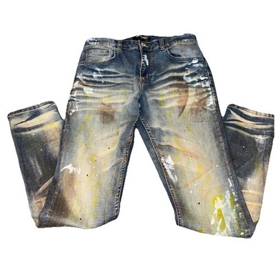 Men s SERENEDE DANXIA LANDFORMS EARTH PAINTED JEANS Size 34