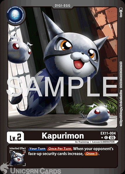 EX11-004 Kapurimon : Limited Common Foil Digimon Card : EX11: Dawn of Liberator