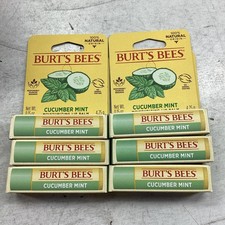 Box of 6 Burt  s Bees Cucumber Mint 0.15 Oz Lip Balm