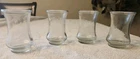 Vintage Anchor Hocking Juice Glass Clear Bell Shaped Jelly Jar Lot of 4