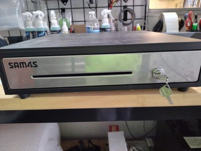 SAM4s 16 Stainless Steel Front Heavy Duty Black POS Cash Drawer with 5Bill/5Coin