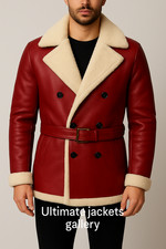 Handmade Red Faux Fur Coat | Christmas Winter Jacket | Warm Luxury Holiday Coat