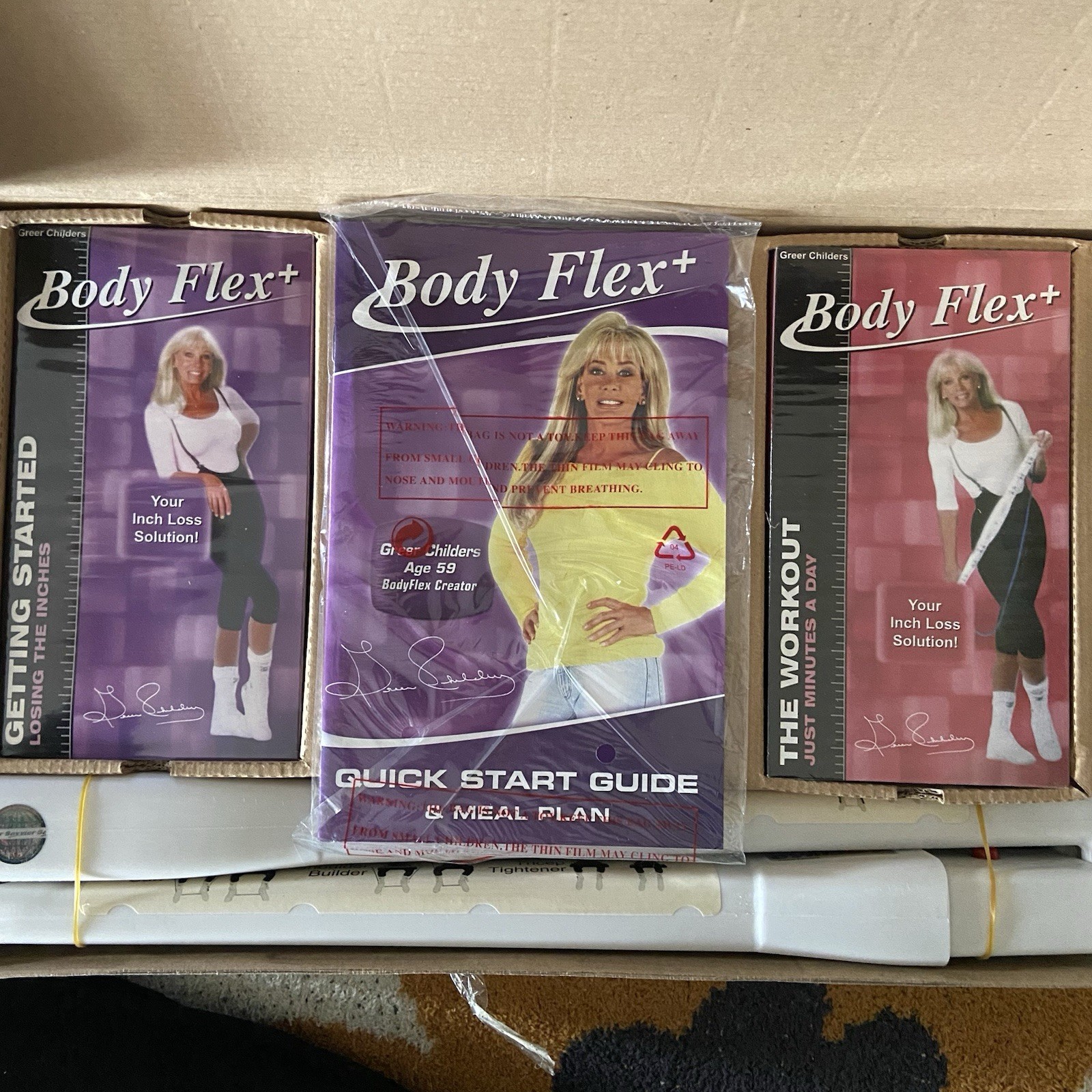 Body Flex+ Plus Kit As Seen On TV Greer Childers GymBar System VHS New Open Box