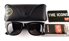  Ray-Ban Mega Wayfarer Sunglasses RB0840S 6826/J5 Black Frame Green Lens