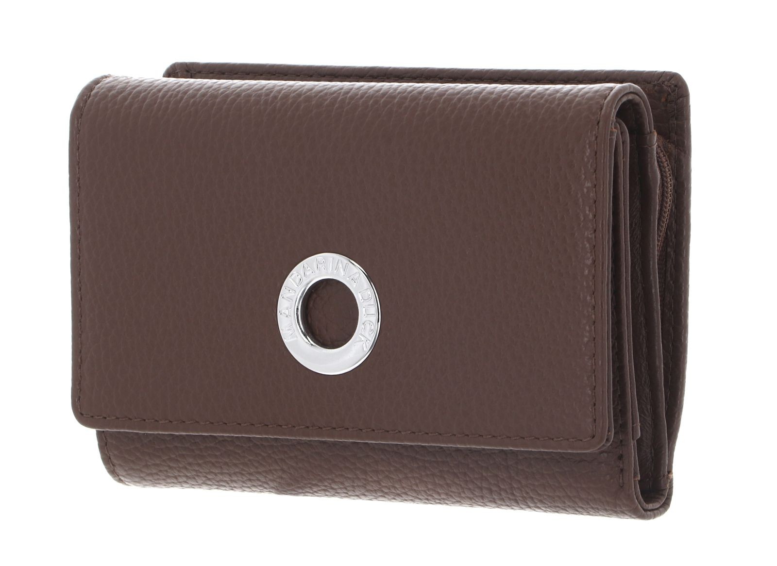 MANDARINA DUCK Mellow Leather Wallet with Flap M Milk Chocolate