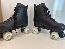 Eonroacoo Black Roller Skates with Light up LED Rainbow Wheels Women's Size 40