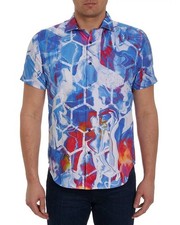 Robert Graham Men's SEIBEL'S COVE Classic Fit Short Sleeve Multi Shirt