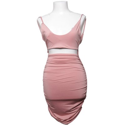 Shein, Kleid, Größe: 34, Pink, Elasthan/Polyester, Einfarbig, Damen #vyp