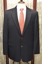 USA Hickey Freeman 42 R black antique roman coin cashmere & wool blazer *y3j9