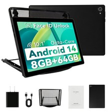 2025 Tablet 10.1" Android 14 Tablet 8 64GB Octa Core 1280 800 HD IPS WIFI Touch