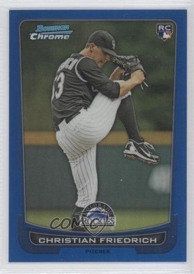 2012 Bowman Draft Chrome Blue Refractor 23/250 Christian Friedrich Rookie RC 0b5