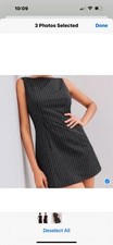 Cider Black Pinstripe Mini Dress Professional Size 1XL