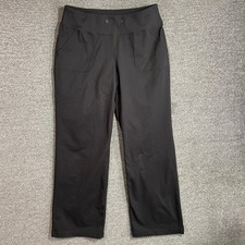 Zella Womens Black Straight Leg Activewear Yoga Pants Size 10 Pockets Stretch