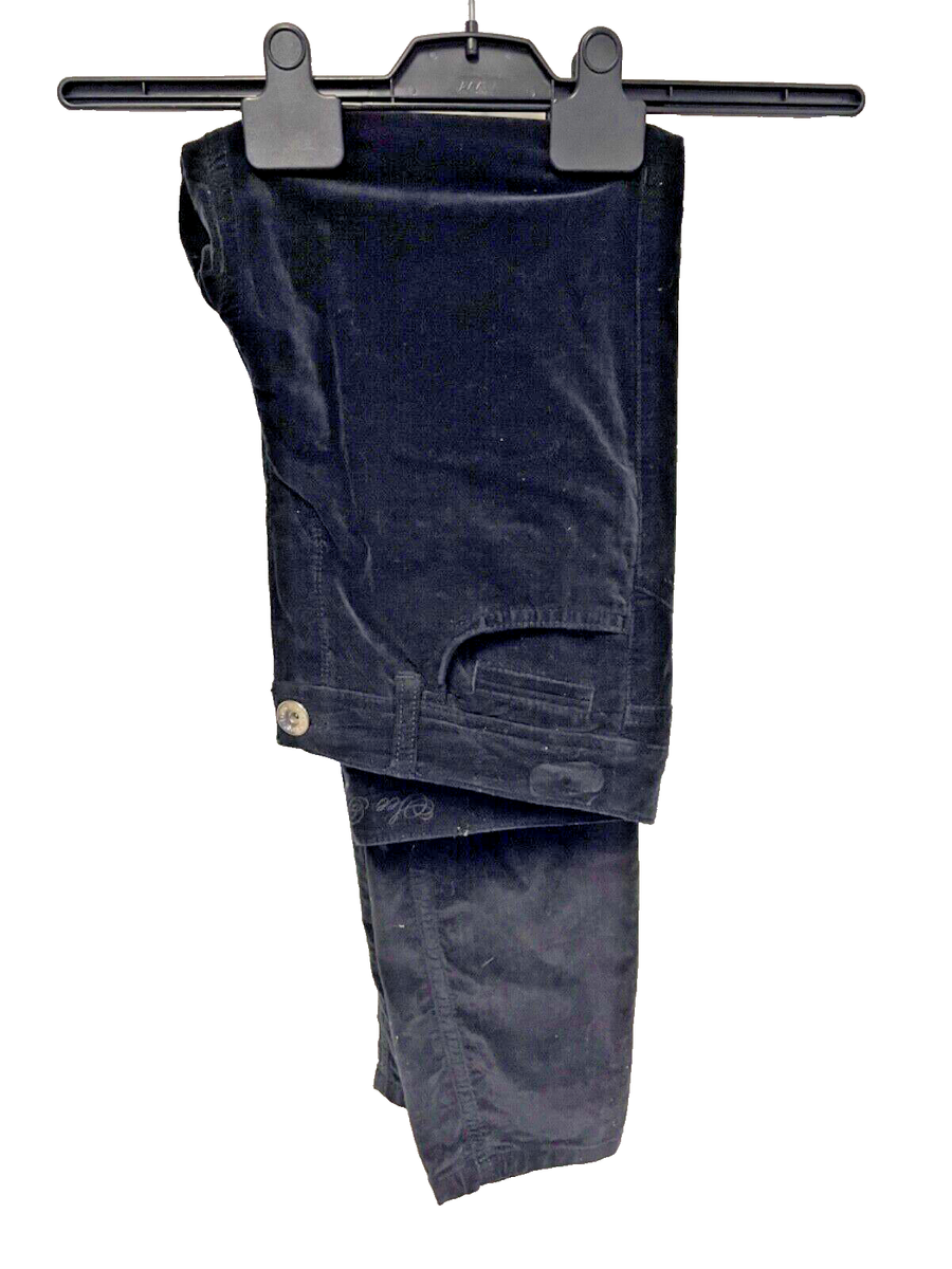 LAUREL TABEA BLACK BRUSHED COTTON CROPPED JEANS SIZE 10