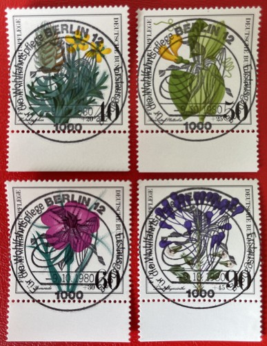 🇩🇪 Bund Michel Nr.1059-1062 Gestempelt mit zentrischem Ersttagsstempel (1980)