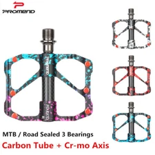 PROMEND Carbon MTB Road Bike Pedals 3 Bearings Pedals Aluminium Bicycle Pedals 
