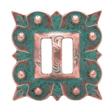 Slotted Square Concho Copper Patina 1-1/4" 7485-90S