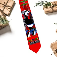 The North Pole Factor Penguins Karaoke Christmas Necktie Hallmark Holiday Music
