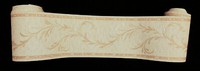 6879-44-) Borte Satin BordüRe 5M X Ca. 13,3Cm Mit Dekor Altweiss Goldbeige