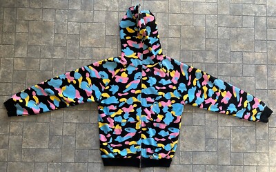 Bape A Bathing Ape Cotton Candy Camo Hoodie Men s Size M Made In Japan