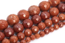 Natural Red Jasper Beads Grade AAA Micro Faceted Round Loose Beads 6/8/10/12MM
