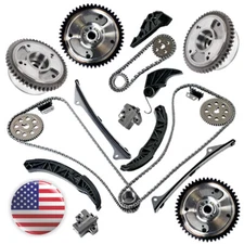 Timing Chain Kit 4 Camshaft Phaser Fit Hyundai Kia Azera Sedona Genesis Sorento