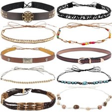 Cowboy Hat Bands for Women Men 10 Pcs, Cowgirl Hat Bands for Western Hats