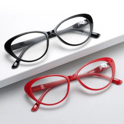Fashion Cat Eye Reading Glasses Women Spring Hinge Presbyopic Vintage +1.0-4.0
