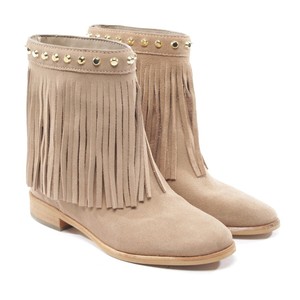 botines beige mujer
