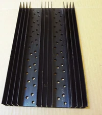 Large 16 Position TO-3 Black Aluminum Heat Sink 10.3" x 5.6" x 1" 1lb 10oz