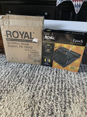 Royal Epoch Manual Typewriter w/Hardshell Case BRAND NEW SEALED Two Color 79100G