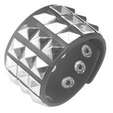 Unisex Schwarz Gothic Punk Armband Pu-Leder Rock Nieten Manschette Schläger