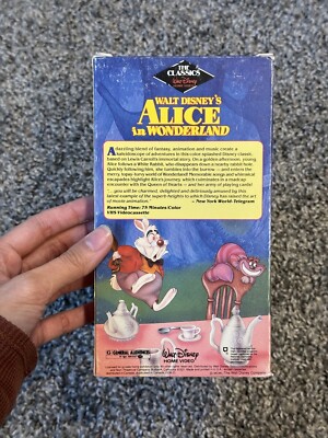 1986 Disney's Alice In Wonderland VERY Rare Slip Case Variation