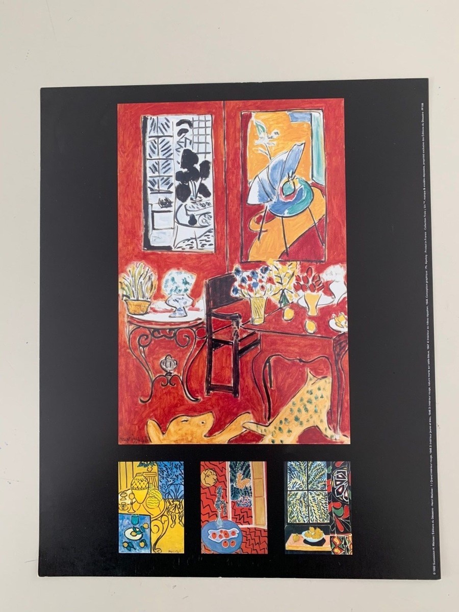 Henri Matisse、INTERIEUR ROUGE、希少高級画集画 MATISSE,'LARGE RED INTERIOR,1948' RARE AUTHENTIC 1992 ART PRINT | eBay