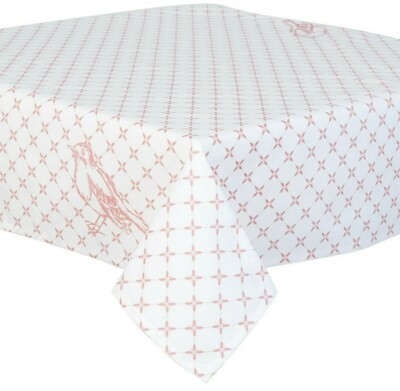 Clayre & Eef Tischdecke 90 x 90 cm Baumwolle Vogelmotiv Vogel Fly Away