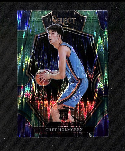 Chet Holmgren 2022-23 Panini Select Premier Green Shock Prizm RC Oklahoma City - Bild 1 von 2