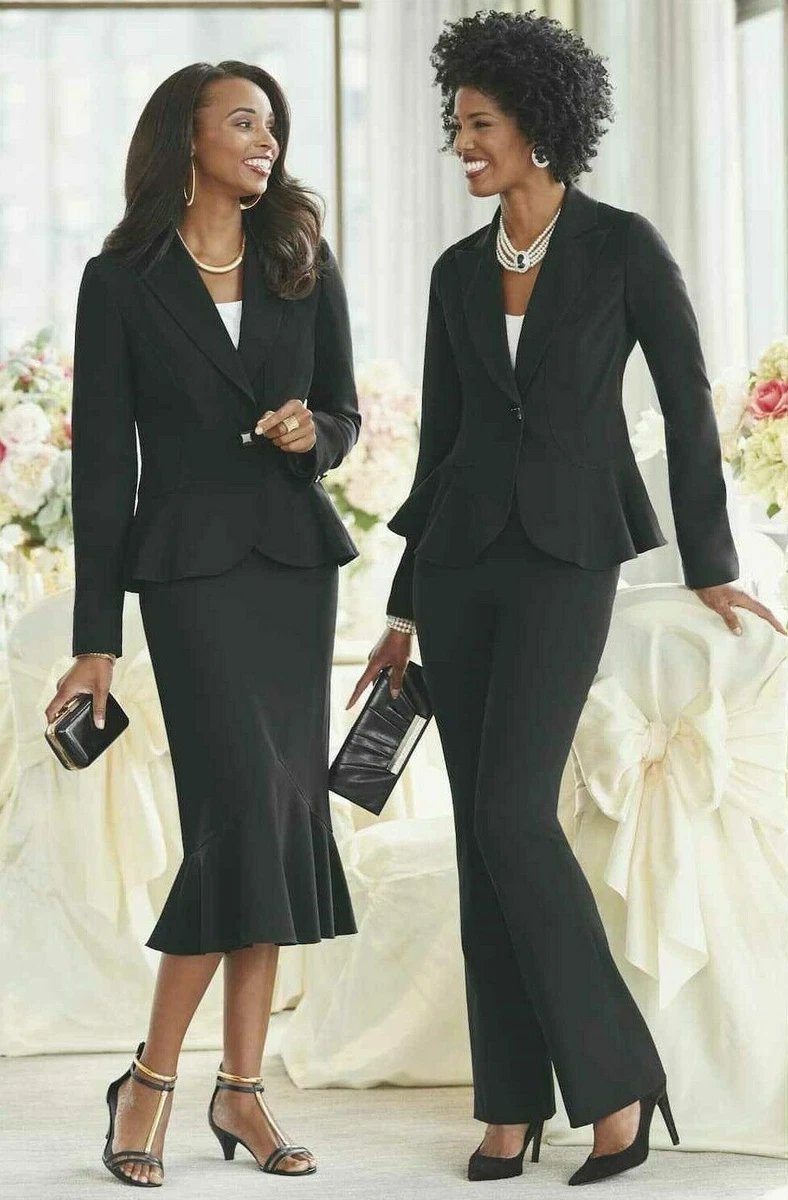Womens black funeral suit 2025