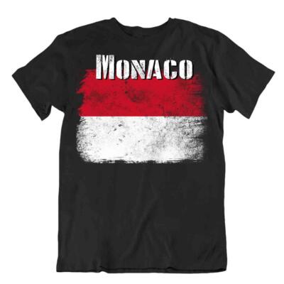 Monaco Flagge T-Shirt Souvenir De Voyage Bluse Mode Monaco Flagge Tshirt