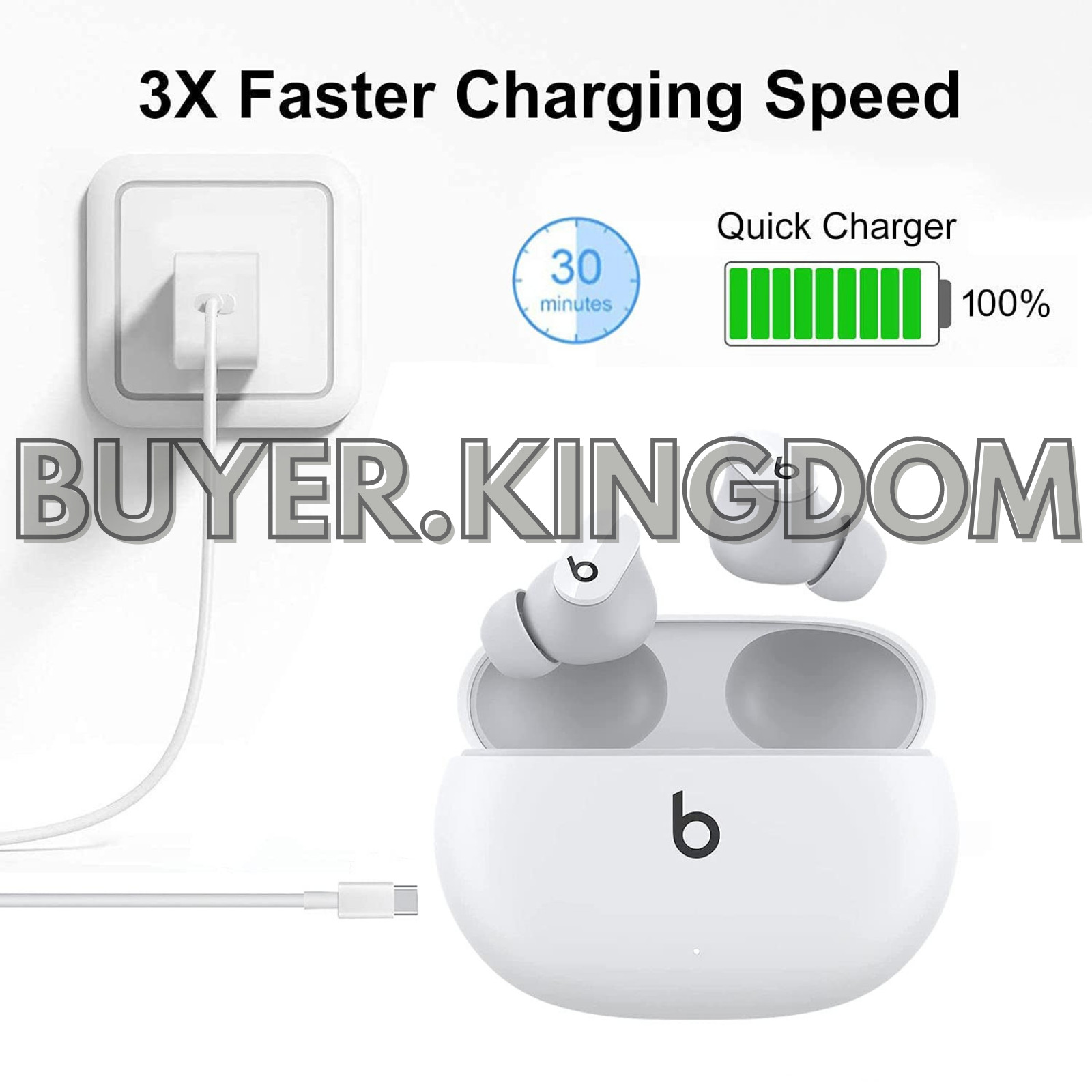 Replacement USB C Charger AC Wall Power Supply Adapter 5ft For Wireless Earbuds