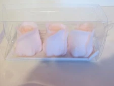 Valentines day Rose Bud soap 3 pcs  fresh linen  in clear gift box By Joanndles