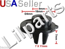 Bumper Grommet #10 Screw Size Nut Nylon Grommet Clip 90107-SX0-003 Honda Acura R