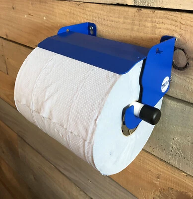MEGAMAXX Van Mountable Blue Towel Roll Hanging Holder Dispenser With Stop Brake Workshop