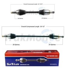SurTrack Pair Set 2 Front CV Axle Shafts For Mitsubishi Lancer 2008-2017 Manual