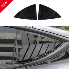 For Tesla Model Y 2020-21 Gloss Black Rear Side Window Quarter Louver Cover 2X