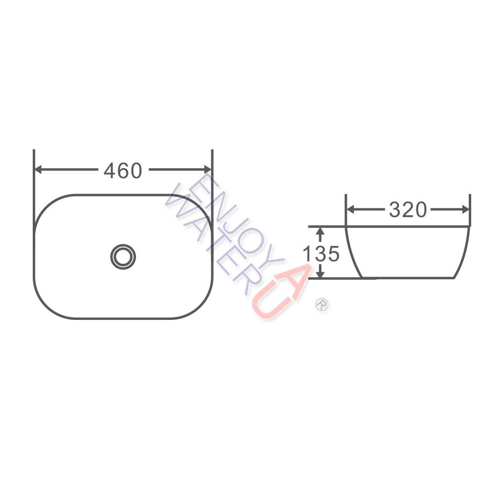 Bathroom Vanity Basin Above Counter Top Sink Gloss White Wash Bowl