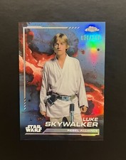 2024 Topps Chrome Star Wars 104 LUKE SKYWALKER Blue Refractor SP 24/150